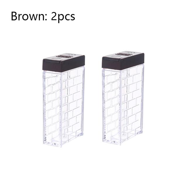 Creative Transparent Bidirectional Open Lid Seasoning Box Kitchen Supplies Salt Jar Seasoning Sealed Jar Multi Purpose Storage