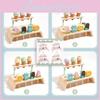 Wooden Simulation Ice Cream Shelf Children Puzzle Interactive Toy For Imaginative Role Play