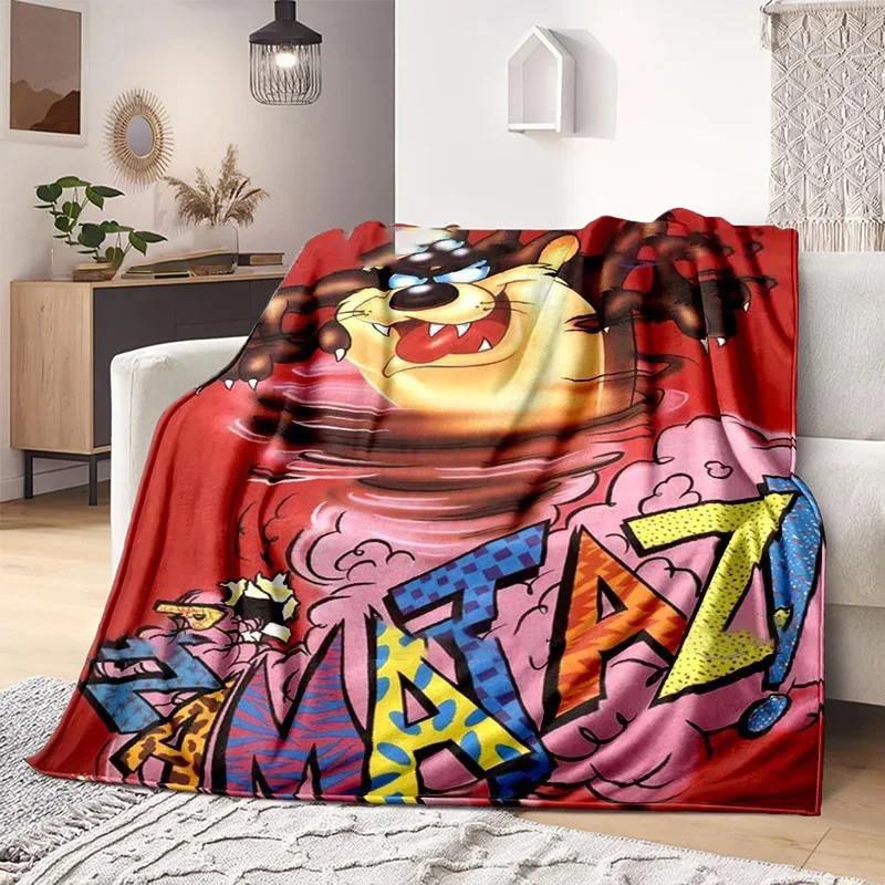 Cartoon Tasmanischer Teufel Decke Leichte Warme Überwurfdecke Weiche Niedliche Großmaul Decken Für Wohnzimmer Schlafzimmer Kinderzimmer