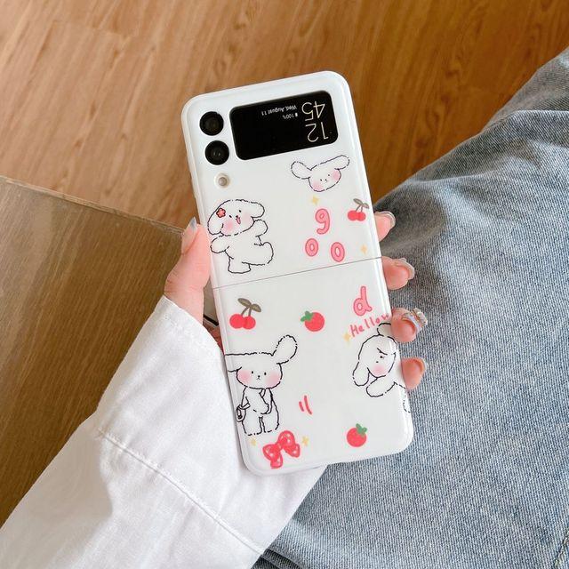 

Чехол для Samsung Z Flip 4, плоский складной чехол с милым собачьим узором для Samsung Z Flip 3, 5 г, Zflip4, противоударный мягкий силиконовый чехол на заднюю панель For Z Flip 3