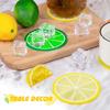 7pcs Silicone Coasters Set, Fruit Design Non-Slip Cup Pads, Creative Assorted Fruit Slice Drink Mats For Coffee & Tea