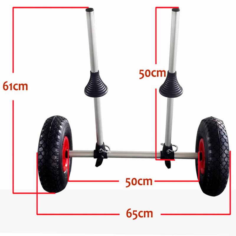 Trailer Kayak Direct Insertion Type Detachable Canoe Trolley Cart Adjustable Width With Drainage Holes Boat Accessories