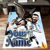 M-Messi Design Area Rug Personalized Name- Non-Slip, Soft & Cozy Floor Mat for Living Room, Office - Indoor/Outdoor Carpet