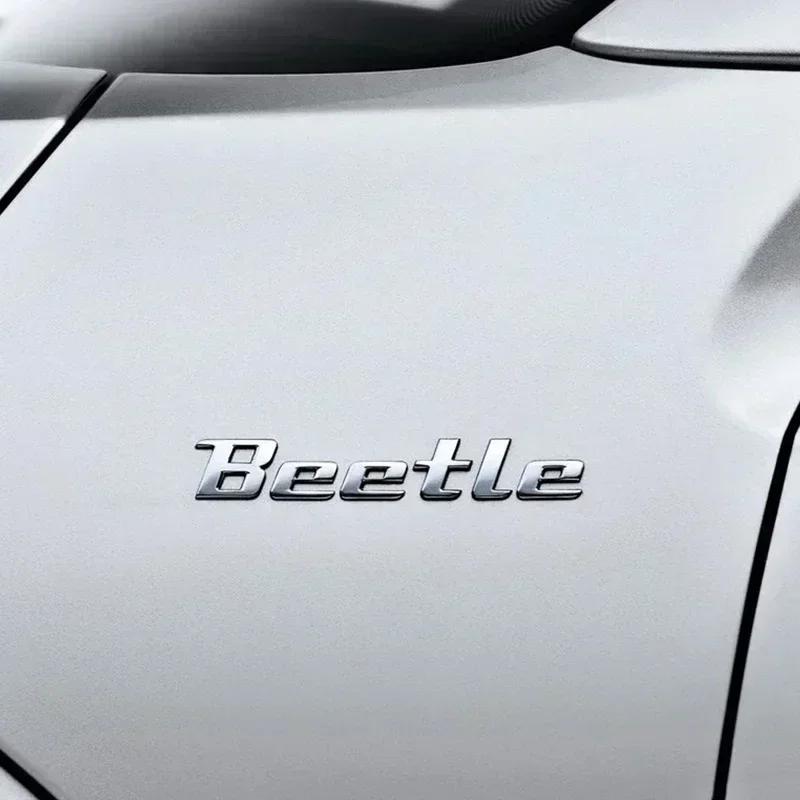 Nieuwe 3D Metalen logo Sticker Kever Embleem Badge Chroom Zwart Rood Letter Decal Voor Volkswagen VW Kever Achterklep Decor Accessoire YH7