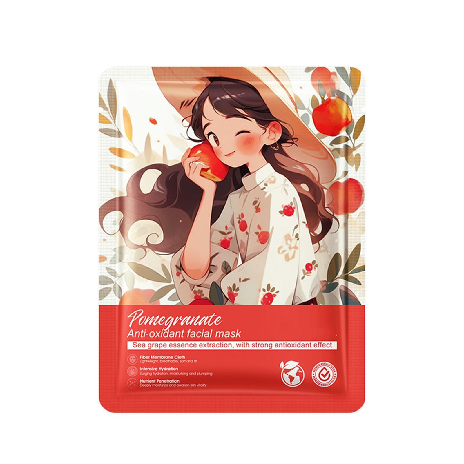 

Растительная фруктовая отбеливающая маска гранатовая антиоксидантная маска 25г 25мл One Size