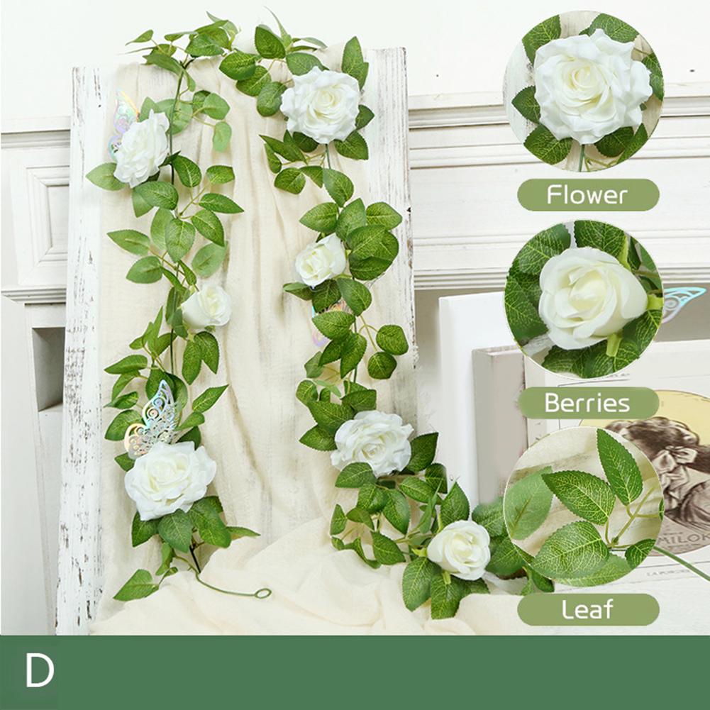 flower wreaths for decoration Artificial Rose Peony Garland Silk Flowers Garden Decor Easy To Install Elegant Floral Design