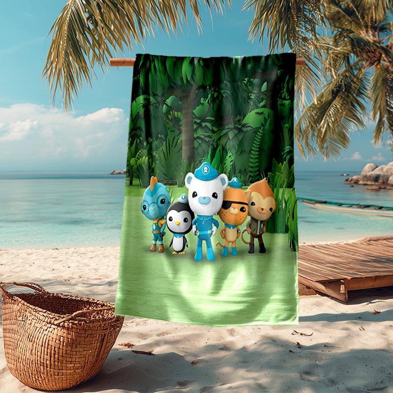 Ultra-Soft Beach Towel with Octonauts Theme,Ideal for Pool - Camping, Diving - Perfect Travel Essential, Vibrant Beach Towel.