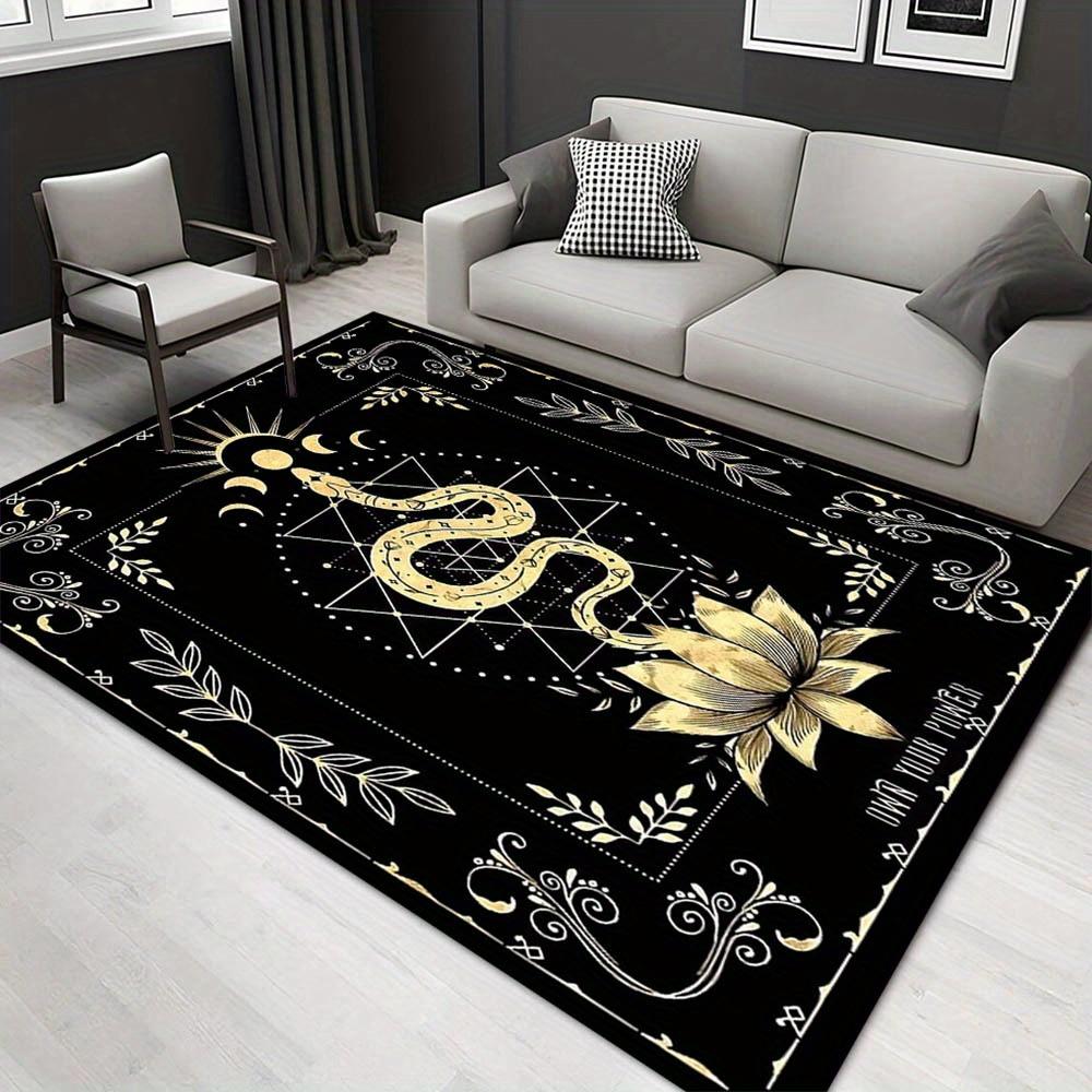 

1pc 1418327319Pattern Carpet, Area Rug For Living Room Bedroom Room Bed Chair Laundry Entryway Corridor Yard Non-slip Outdoor Camping Rug Fl 60cm by 90cm