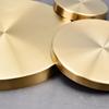 Luxury Gold Stainless Steel Round Tray for Cosmetics, Storage, and Desserts