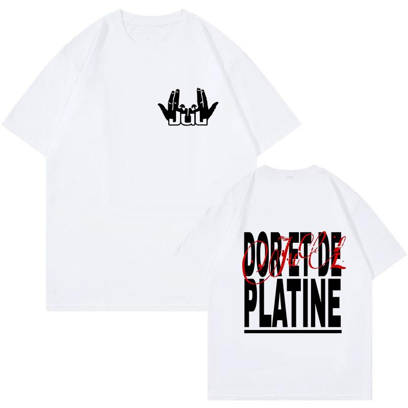 Rapper Jul Gesture Logo Printed Tshirt Unisex and Women Summer Cotton Y2K Clothing Hip Hop Fashion Short Sleeve Tops Streetwear