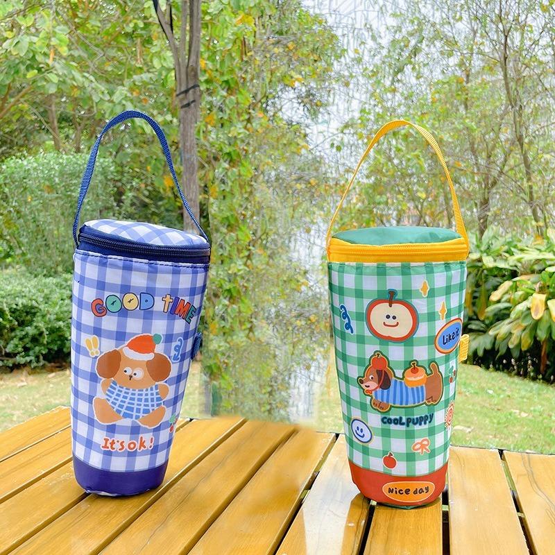 Portable Milk Tea Tote Bag Heat Preservation Bag Carrying Insulated Cup Cover Umbrella Bag Handbag Camping Drinkware Accessories