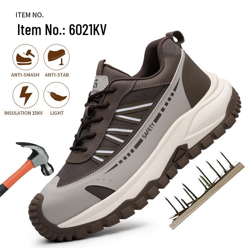 15KV Insulated Summer Men's Steel Toe Safety Shoes - Fashionable, Comfortable & Breathable Electrician Footwear