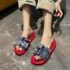 Fashion Cowboy Flats Platform Slippers Women Beach Shoes Summer Sandals Walking Flip Flops 2024 Designer New Casual Femme Zapatos Slides