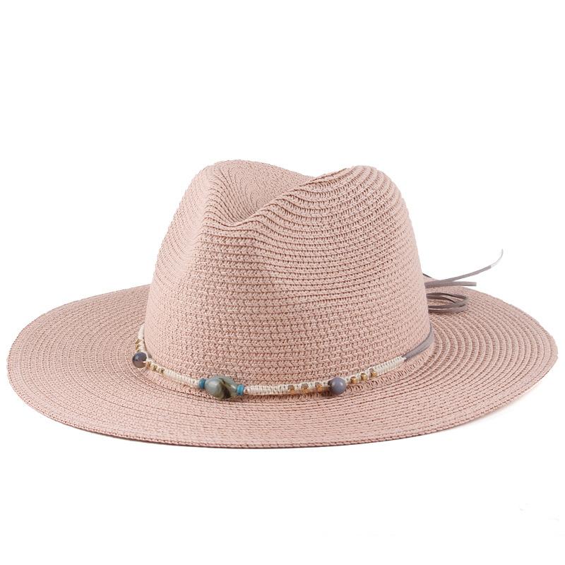 Multi-color Optional Simple Fashion Spring and Summer Women Panama Straw Hat Gentleman's Top Hat Travel Visor