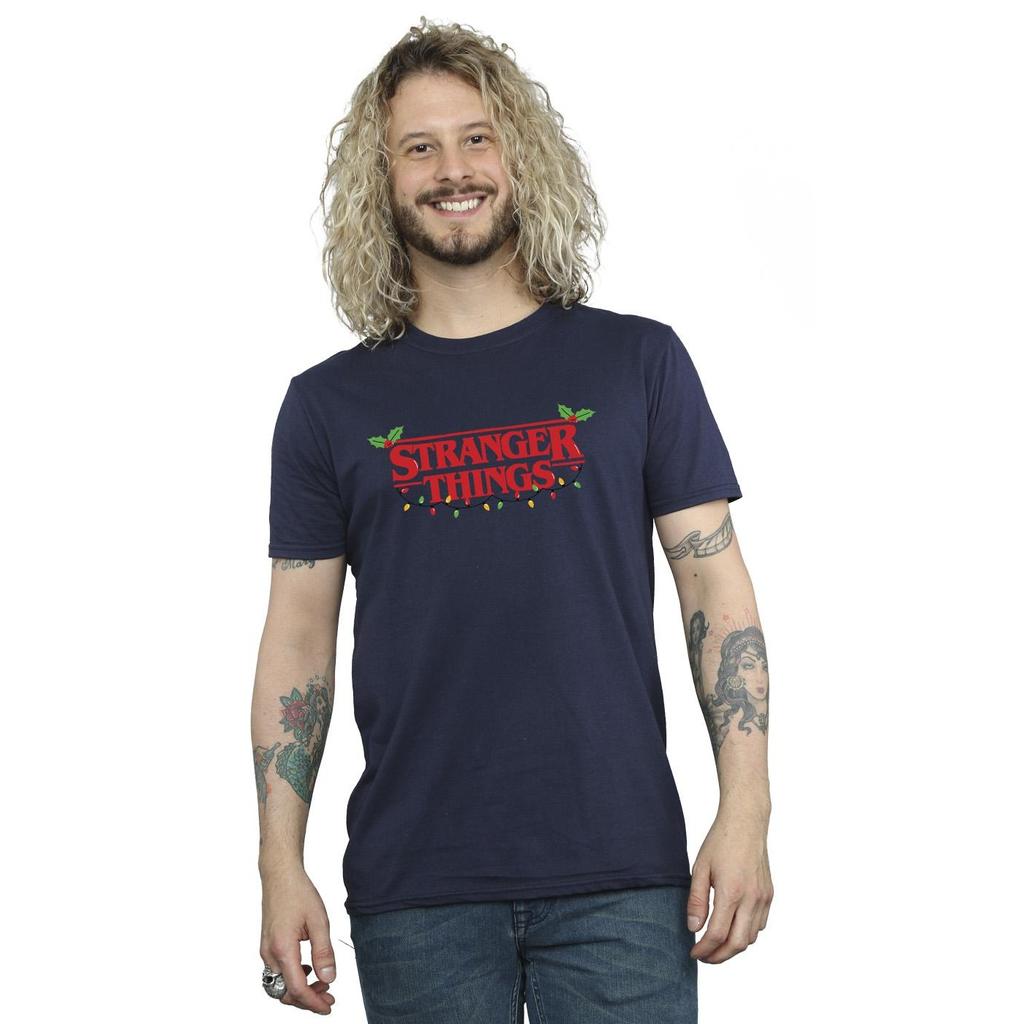 Netflix Herren Stranger Things Weihnachtslicht T-Shirt