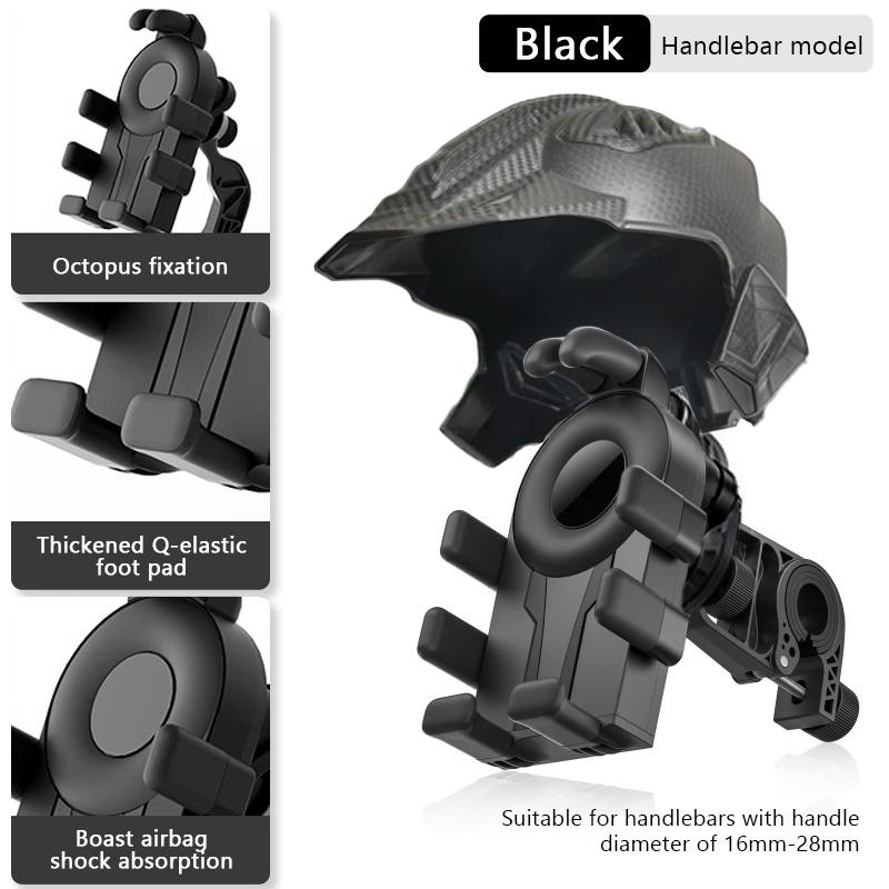 SEAMETAL Motorcycle Cell Phone Holder GPS Shockproof Smartphone Handlebar and Rearview Mirror Mount Airbag Shock Absorber Bracket
