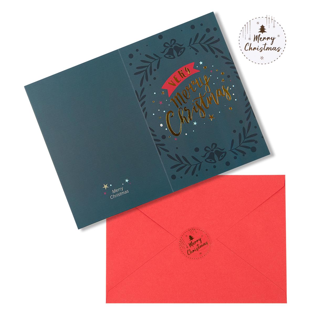 

Набор из 1/12 рождественских поздравительных открыток с конвертом для праздничных душевных пожеланий, сообщений, юмористических семейных праздничных благословений, заметок