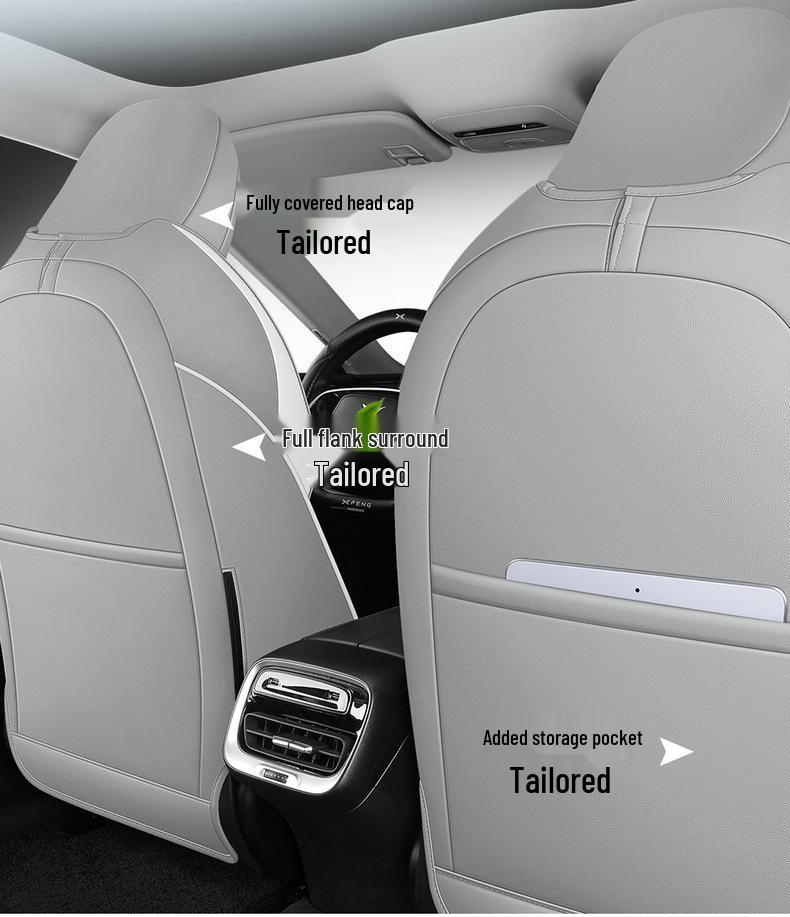 Xiaopeng P5 Universal Leather Car Seat Cushion - Full Wrap, All-Season