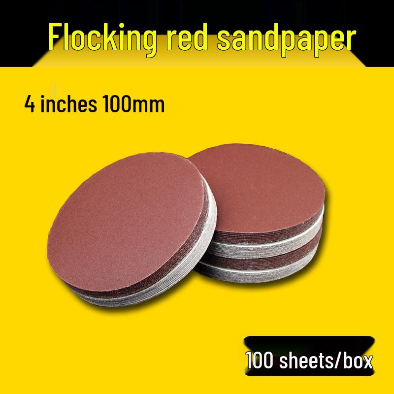 4-inch Self-Adhesive Flocking Sandpaper Discs for Electric Drills and Angle Grinders - 100mm Woodworking Polishing and Grinding.