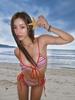 Korean Retro Stripe Two-Piece Bikini - Small Chest Swimsuit for Vacations and Hot Springs