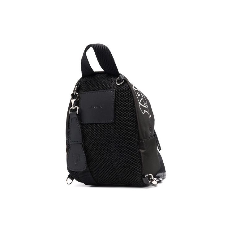 Lanvin Logo Print Graffiti Mini Backpack Men backpack Black LMBGXA04NYPUP22