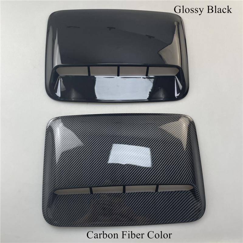 3X Car Hood Scoop Side Vent Bonnet Air Flow Intake Decor Cover Kit Glossy Black