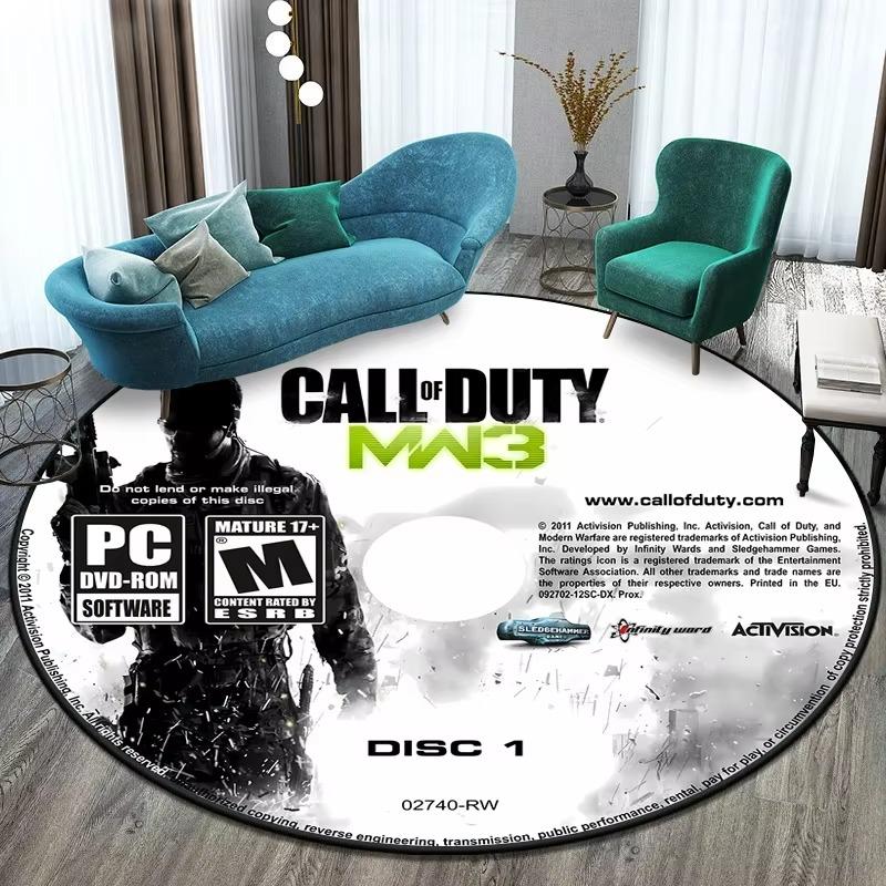 Game Shooting Call CD Round Carpet Rugs Camping Picnic Mats Flannel Carpets for Living Room Decoracion Exquisite Rugs INS