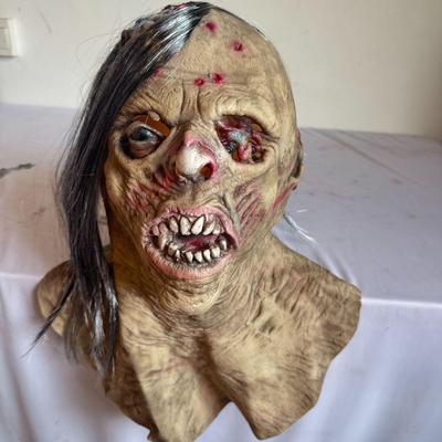 Devil Horror Head Cover, Zombie Halloween Party Mask