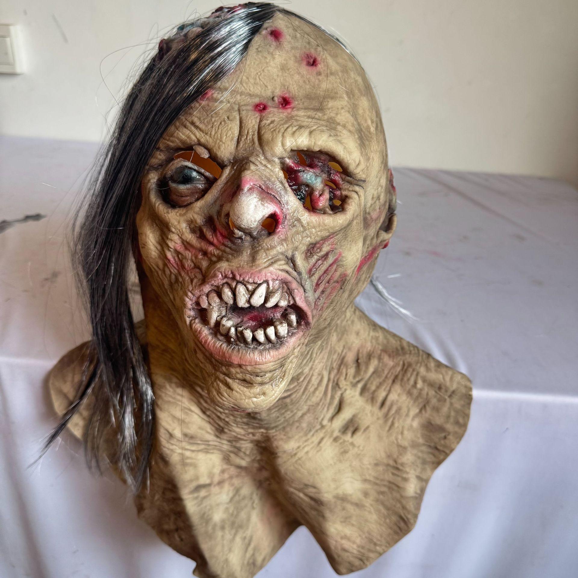 

Маска дьявола, маска зомби для Хэллоуин-вечеринки One size бежевый