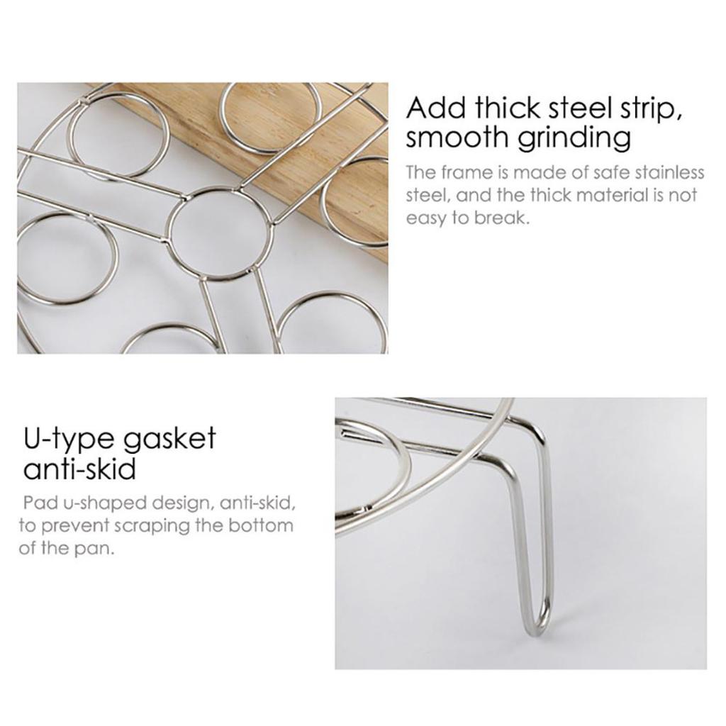 2Pcs Kitchen Steamer Rack Instant Pot Egg Vegetable Cooker Holder Heater