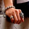 Vintage Viking Wolf Rings For Men Fashion Silver Color Stainless Steel Animal Punk Biker Ring Nordic Totem Amulet Jewelry