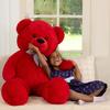 55 Inches Life Dimension Large Plush Stuffed Animal Red Teddy Bear Cute Plus Gentle Present Designed for Xmas Valentine Birth Date or Extended Dis