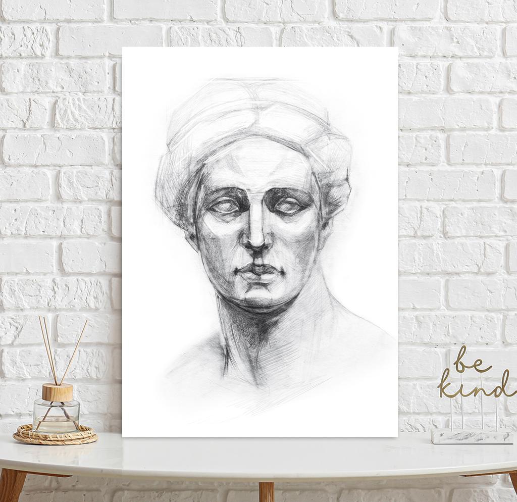 Poster Muse Statue Greek Sketch