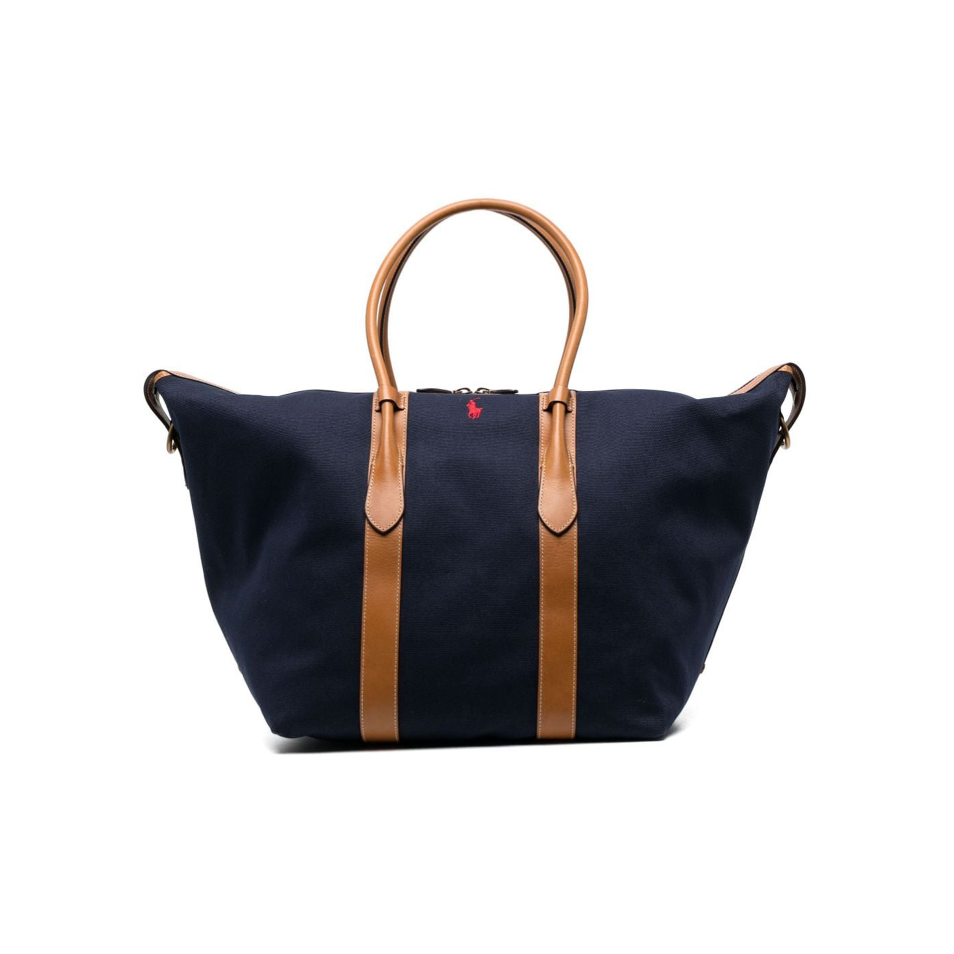 

Polo Ralph Lauren Polo Pony Logo Pattern Tote Bag Shopping Bag Luggage Bag Shoulder Crossbody Cotton And Calfskin Handbag Women tote 428907518002 Basic Set (Bag+Dust Bag)