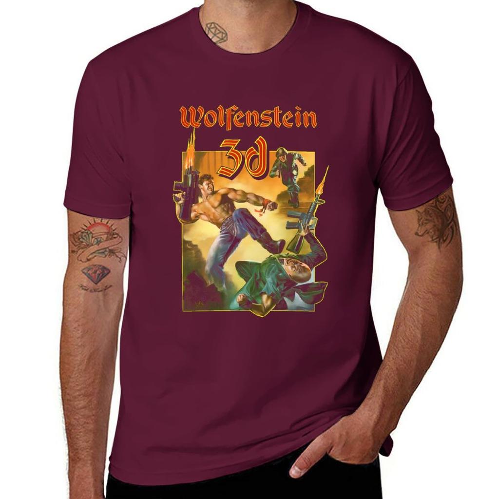 Wolfenstein 3D, Design T-Shirt Sommer Tops Jungen Weiß Kawaii Kleidung Herren T-Shirts