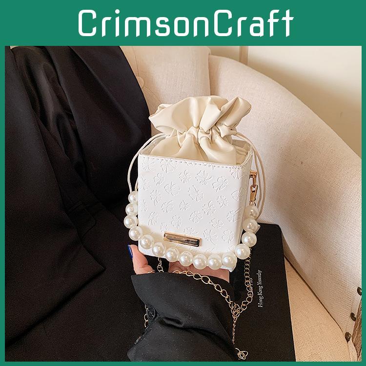 Small Square Pu Bag With Drawstring Closure For Womens Everyday Wear