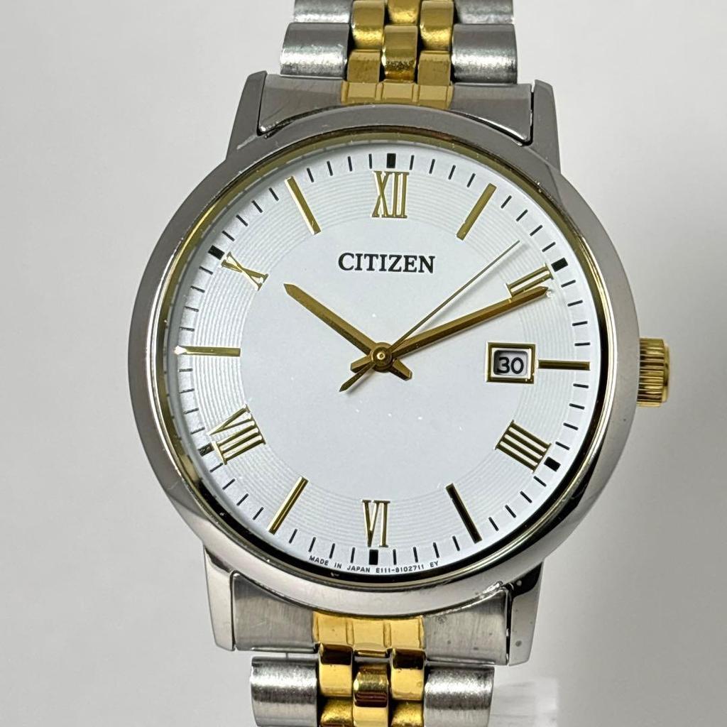 Used Working Citizen Eco Drive Vintage Roman Combi Solar Watch