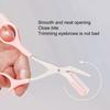 Yousheng Eyebrow Trimming Scissors with Comb Stainless Steel Non-Slip Precision Eyebrow Trimmer Men Women Brow Hair Removal Grooming Tool