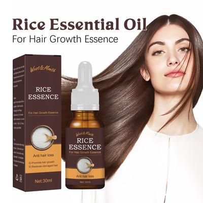 West&Month Hair Growth Essential Oil Serum Hair Anti Lost Beauty Products Fermented Rice Water Serum Hair Care 30ml