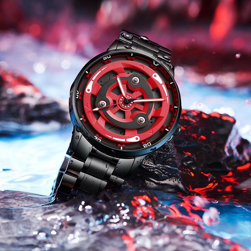 SVJ Uhr Herren Radaugen Modifizierte rotierende wasserdichte Räder Lokomotive Seele Herrenuhr Quarzuhr