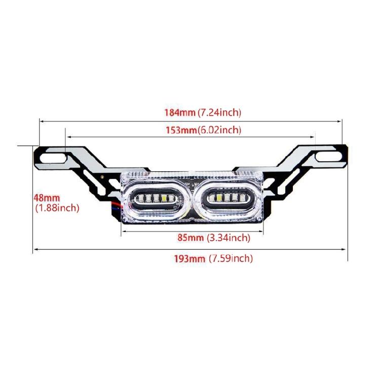 Vibrant LED Motorcycle Brake Light with Quick & Slow Flash Small LED Tail Lamp Energy Saving Light for Night ridings