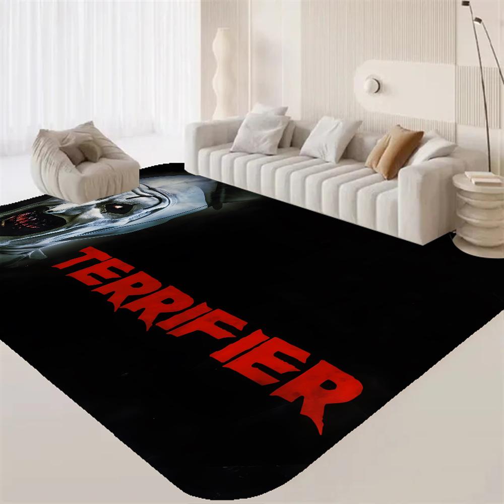 T-Terrifier 3 Skräck Clown Film Badmat Barnrum Sovrumsdekoration Balkong Halkfri Dörrmatta Vardagsrum Alfombra