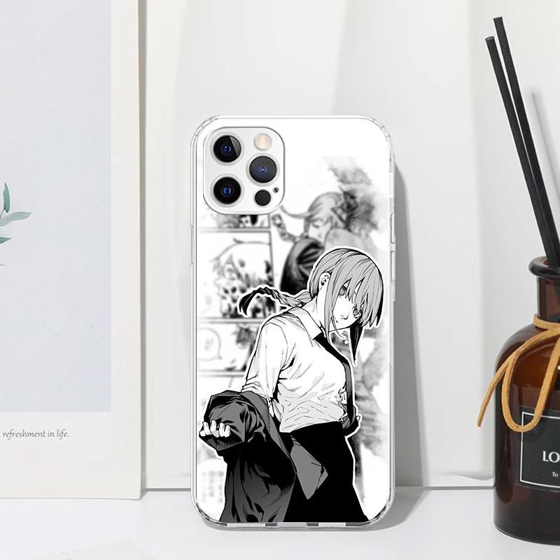 Chainsaw Makima Power Phone Case For Iphone 17 Air 16 15 Plus 16E 14 Pro Max 13 Mini 12 11 7 8 SE Fundas Soft Back Cover 17 Air