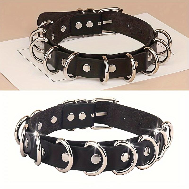 Punk Gothic Style PU Leather Faux Jewelry Collar Bracelet Bangle Bracelet,Male Female Lover Necklace Holiday Party Costume