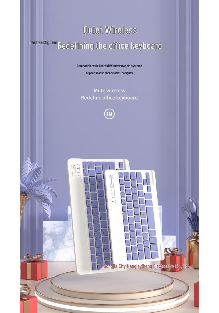Universal Silent Bluetooth Keyboard & Mouse Set for iPad, Huawei, and Tablets