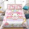 M-MelodyS Anime Cute Duvet Cover Set Home Style Bedding Soft Laundry Cotton Bed 3 Piece Set Student Dormitory Gift