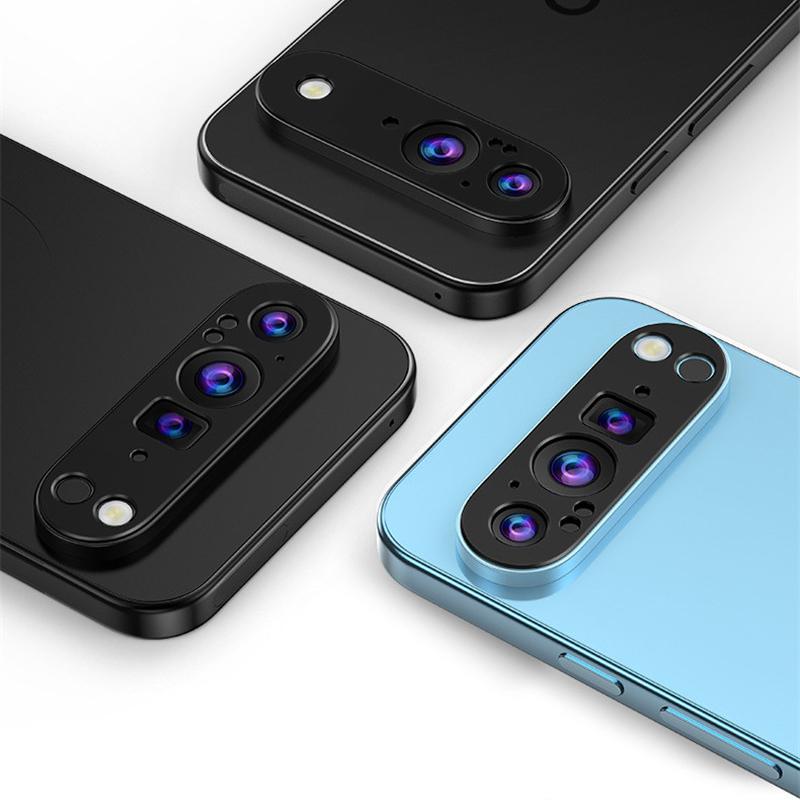 Pentru Google Pixel 9 Pro XL Cameră de lux Cerc lentilă metalică Husă de sticlă anti-zgâriere Protectie de protecție pentru bara de protecție Protector de protecție
