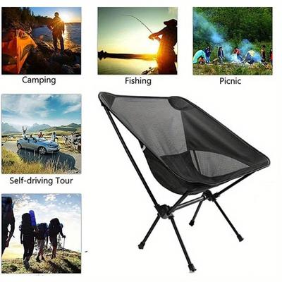 Portable Folding Camping Chair, Compact Collapsible Backpacking Chair Beach Chair with Carry Bag for Outdoor Hiking Fishing Picnic