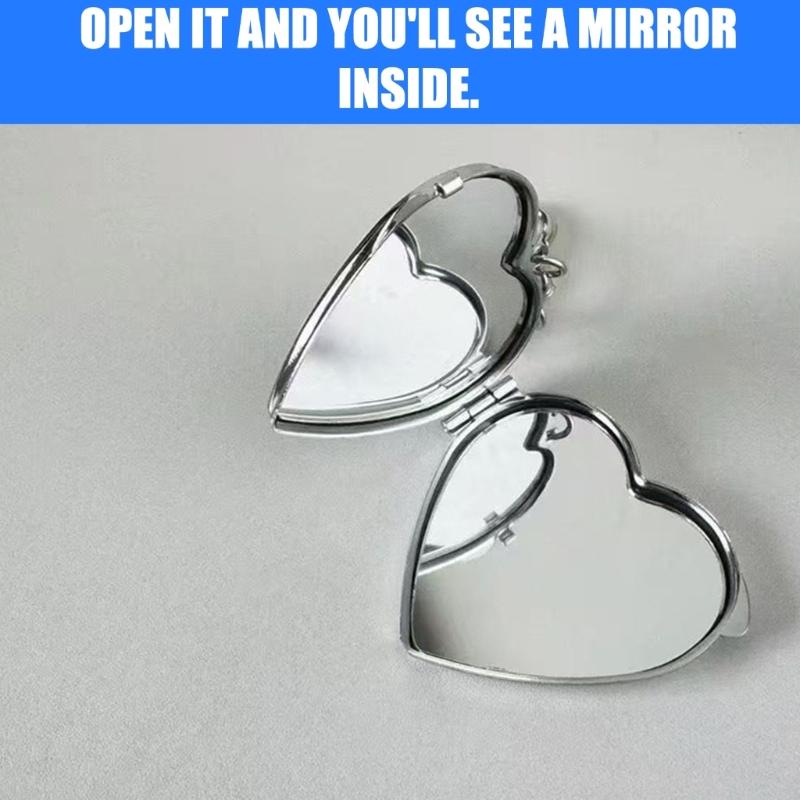 Vintage Butterfly Heart Mirror Keychain For Girls Women Fashion Accessory Stylish Accessories Perfect For Keys Bags
