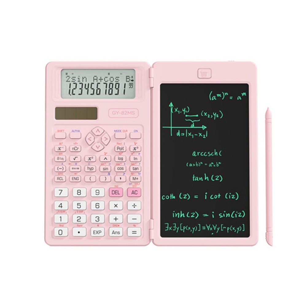 2-In-1 Foldable Writing Tablet Math Calculator 82MS 240 Function Accounting Calculator Office